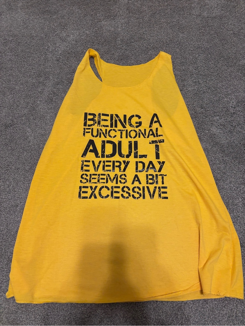 Women’s Yellow Muscle Tank size XXL